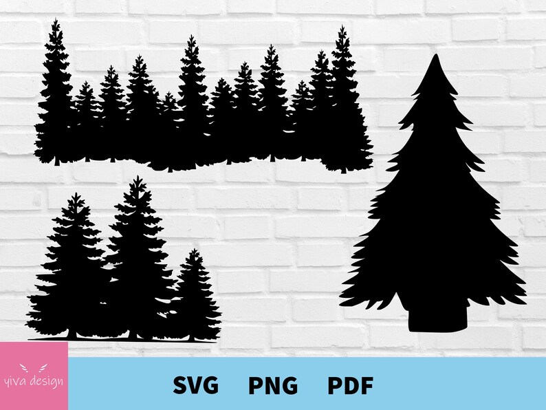 Nature Forest Svg, Tree Silhouette Svg | treesvg.com