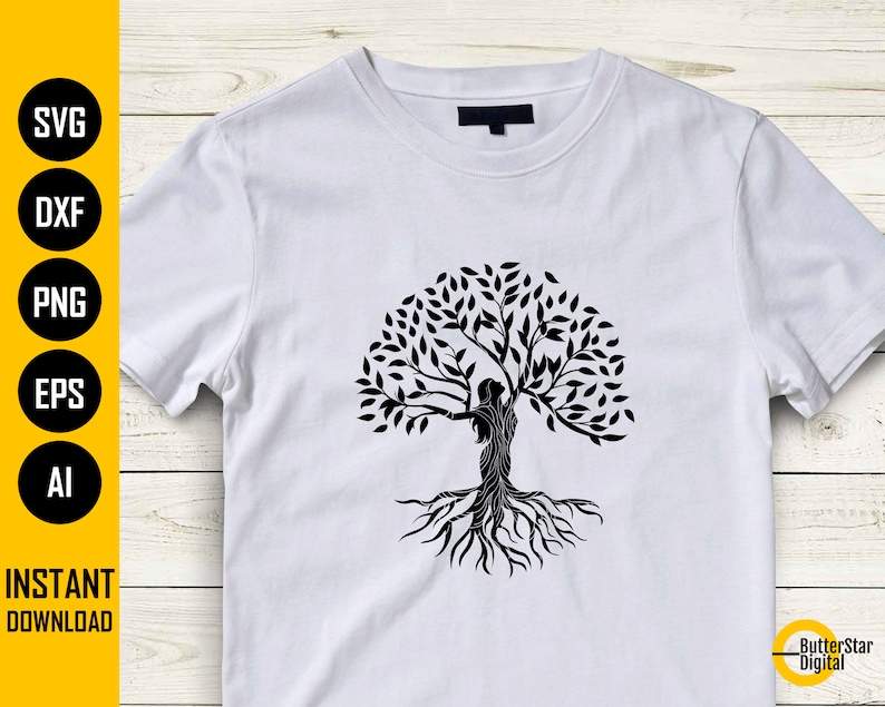 Tree With Roots Cricut Silhouette Cutting File#1