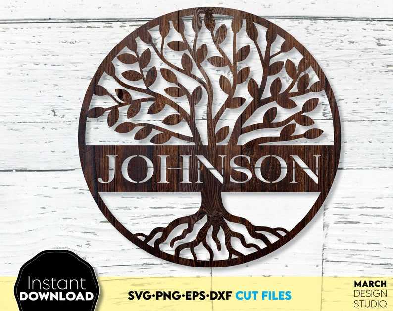 Tree Of Life Svg, Split Monogram Svg 