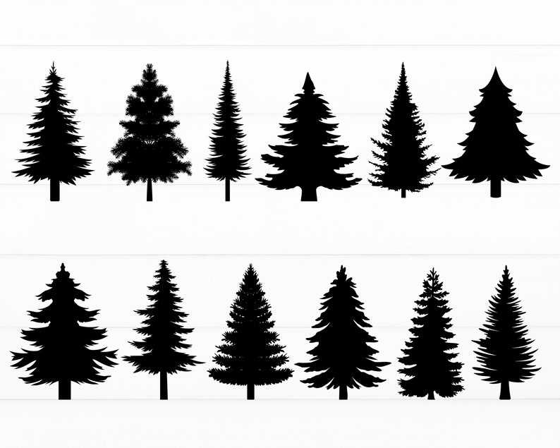 Pine Tree Svg Bundle, Tree Silhouette Svg#1