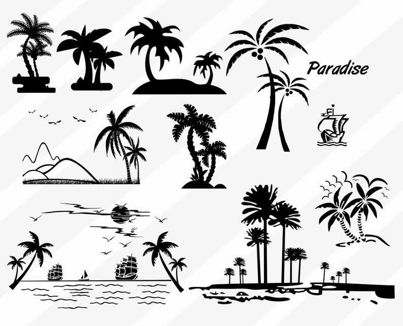 Tree Of Love 34 Tree Svg, Palm Tree SVG#2