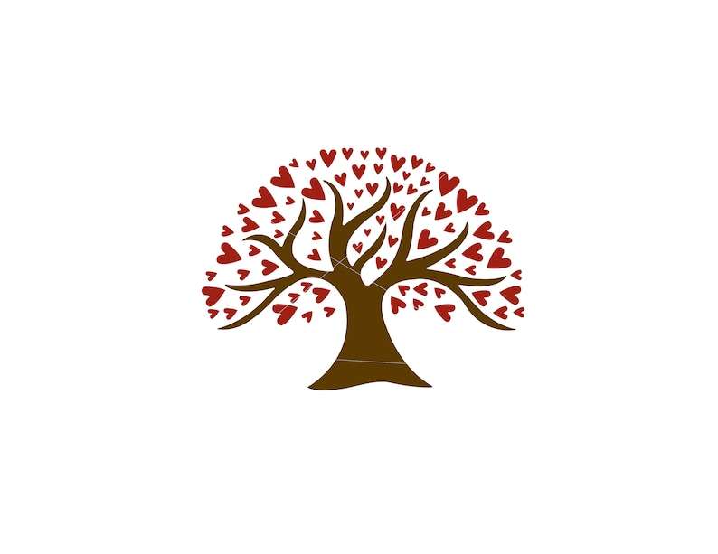 Heart Tree Svg Tree Clipart#4