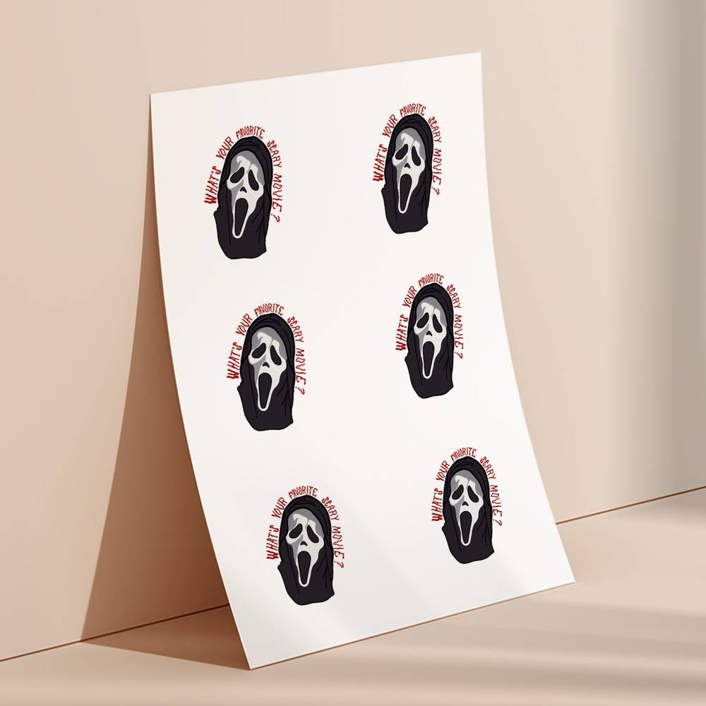 Ghost Face: What's Your Favorite Scary Movie PRINTS and STICKERS