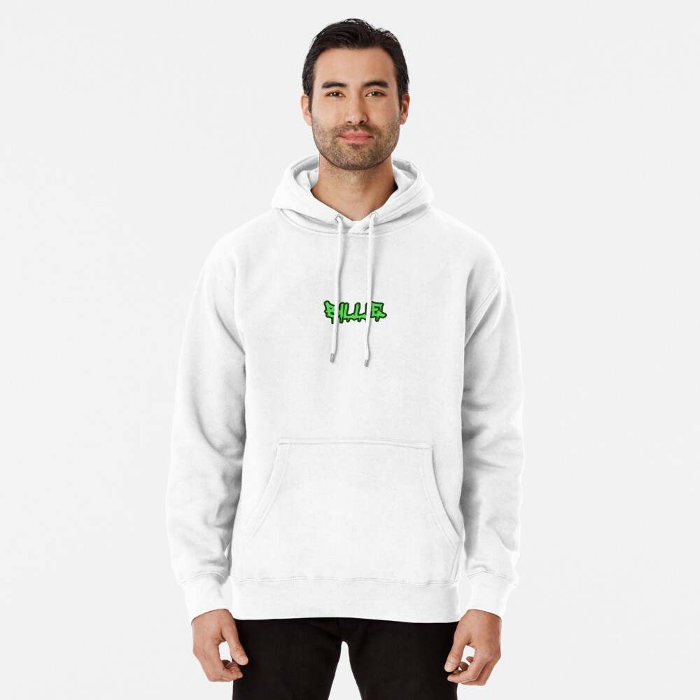 Billie Eilish Hoodie, Green Billie Font Pullover Hoodie#3