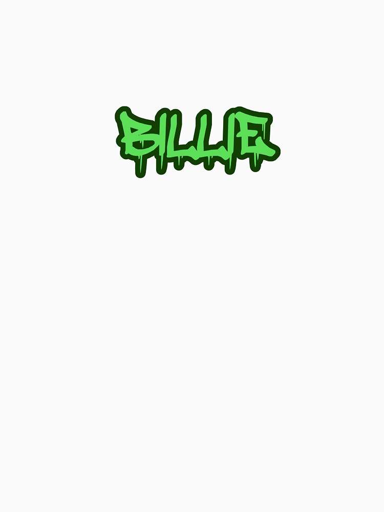 Billie Eilish Hoodie, Green Billie Font Pullover Hoodie#2