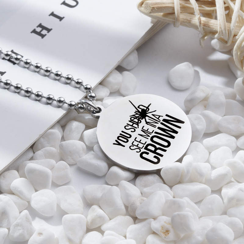 Billie Eilish Logo Stainless Steel Necklace, Billie Eilish Necklace, Billie Eilish Necklaces#9