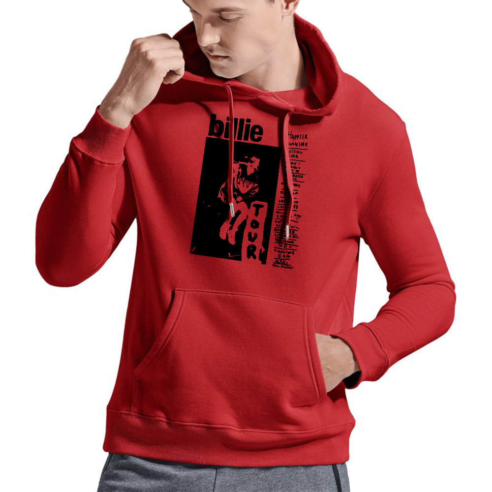 Billie eilish red hoodie new arrivals