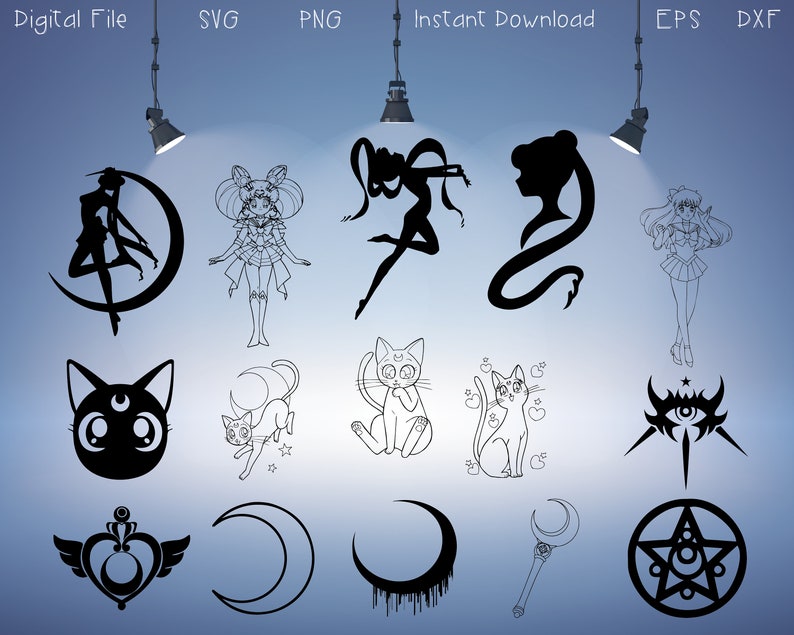 Luna Sailormoon Cat Anime Freetoedit - Crescent - Free Transparent PNG  Clipart Images Download