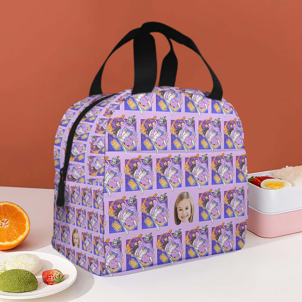 Aphmau Backpack with Lunch Box Aphmau Cat Heat Insulated Lunchbox