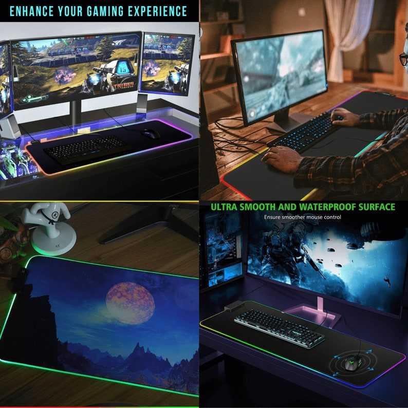 Final Fantasy Xvi Large Mouse Pad Rgb Setup Gaming Room Decoration