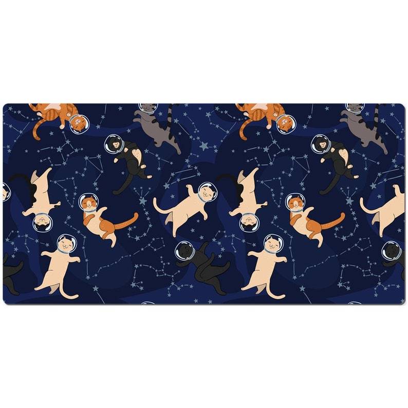 Space Cats and Constellations Desk Mat, Cute Desk Pad, Extra Large Desk Mat, Desk Mat Cute, Extended Mouse Pad, Cat Cute Mouse Pad#2
