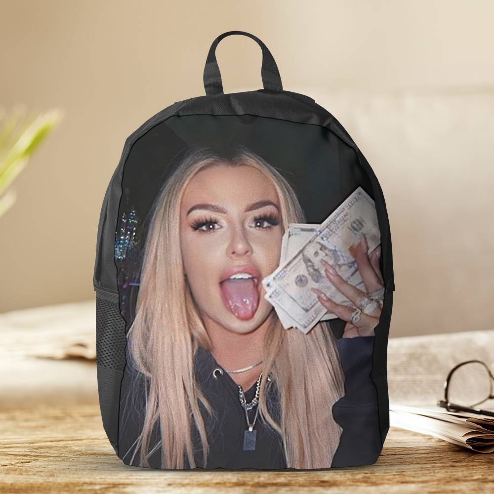 Black and red louis 2025 vuitton backpack tana mongeau