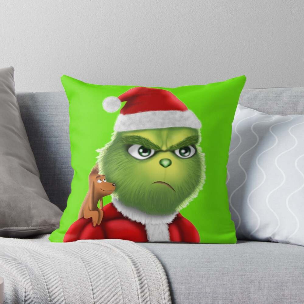 Grinch throw online pillows