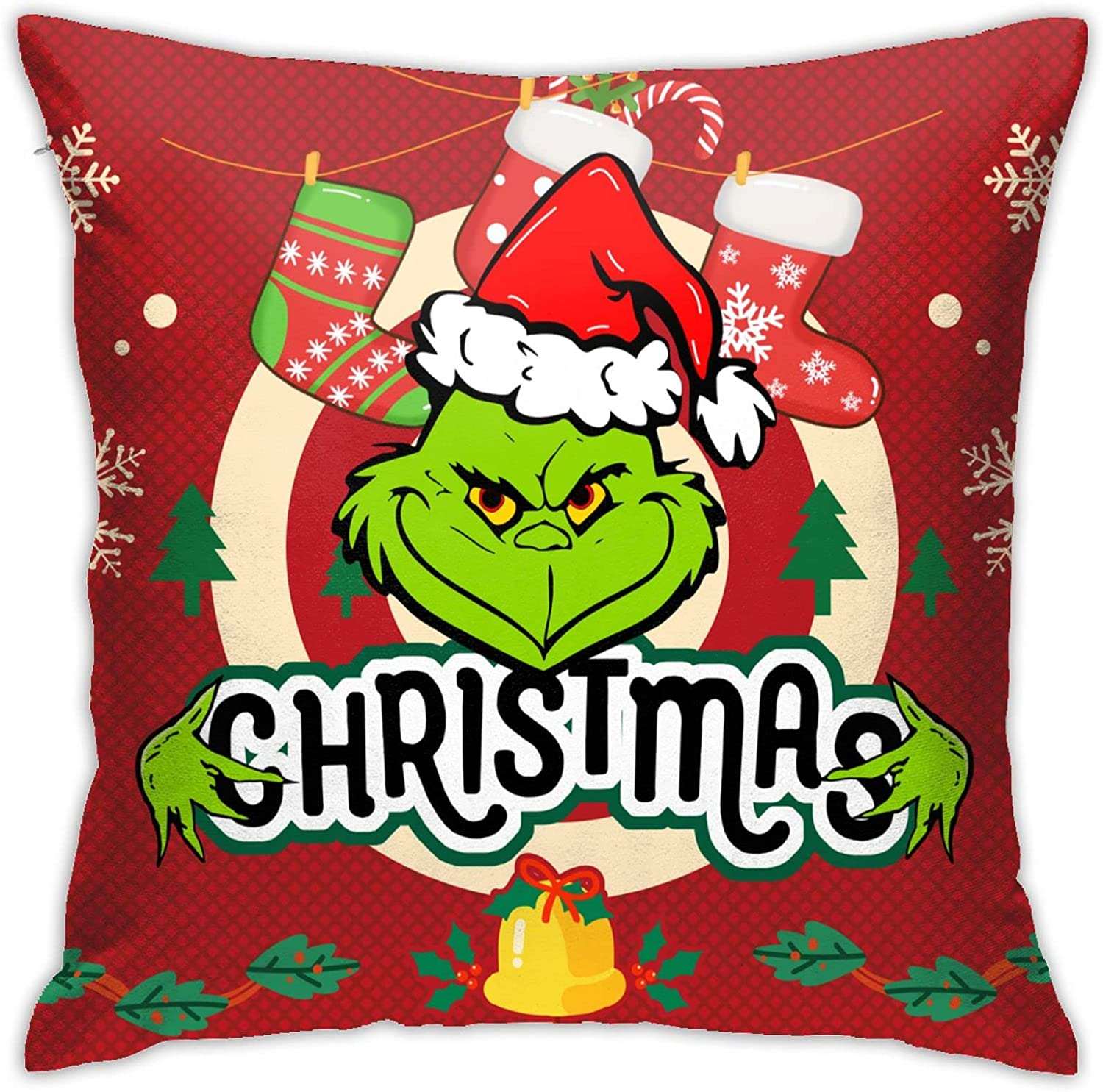 Jim Carrey Grinch Face Throw Pillow for Sale by MrMcGrath