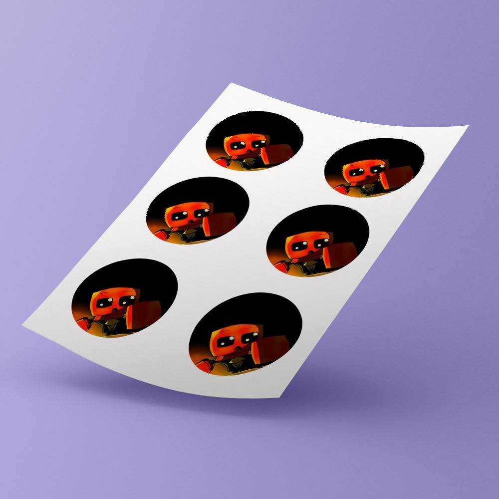Prestonplayz Round Stickers Preston in Darkness Decorative Stickers