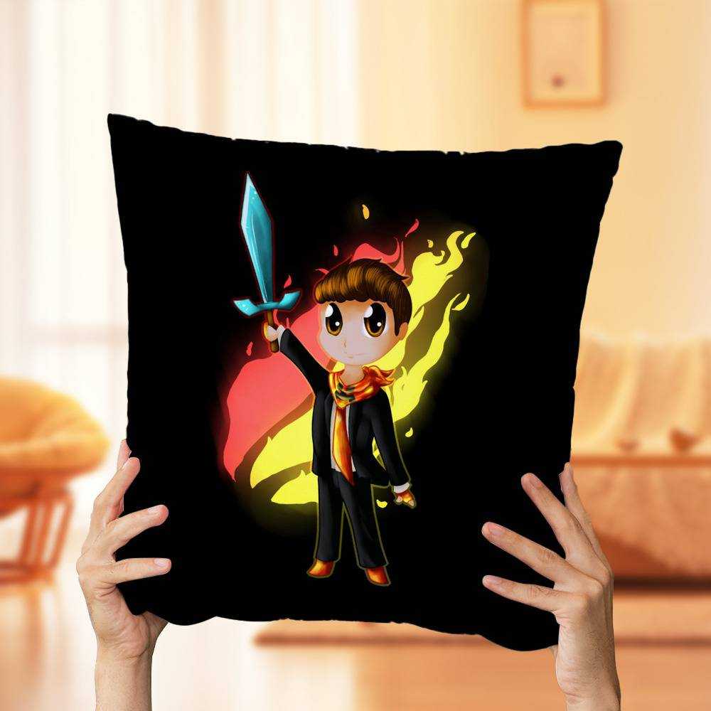 Prestonplayz Pillow Fire Logo in Minecraft Pillow