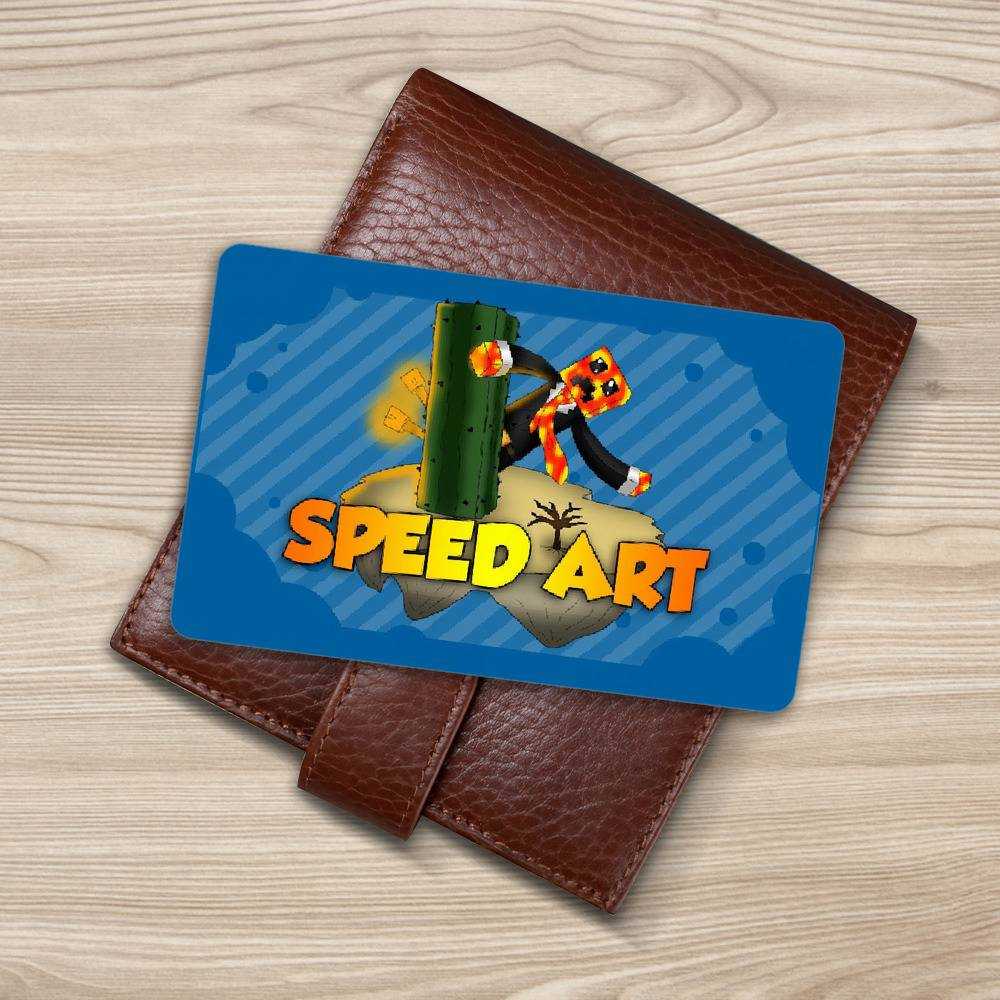 Prestonplayz Wallet Card Speed Art Wallet Insert Card