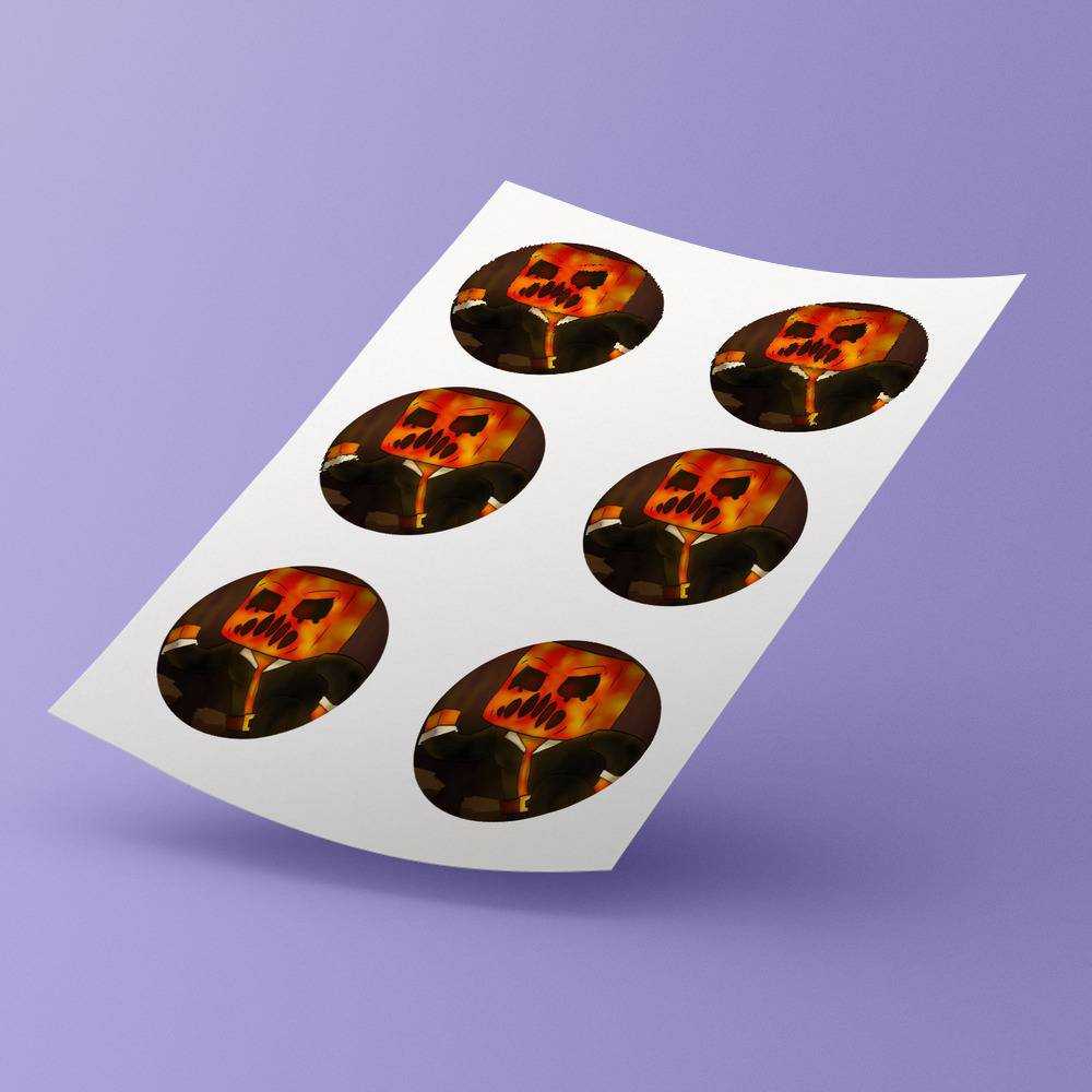 Prestonplayz Round Stickers Running Preston Decorative Stickers