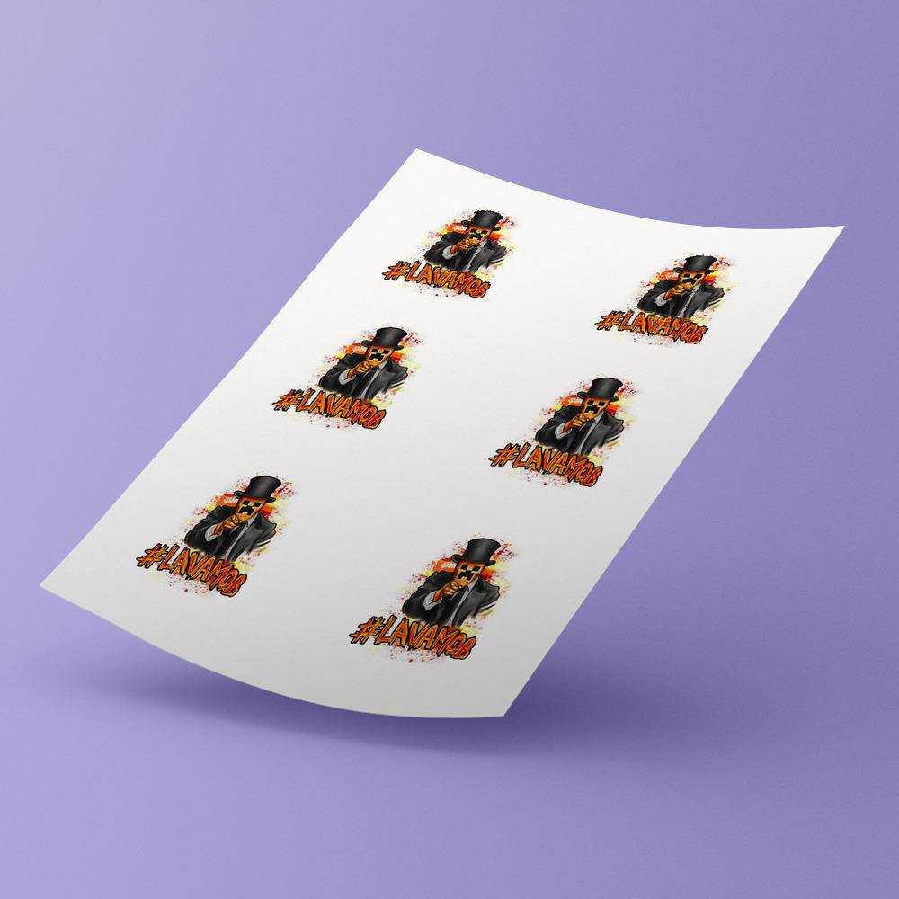 Prestonplayz Round Stickers Lavamob Decorative Stickers