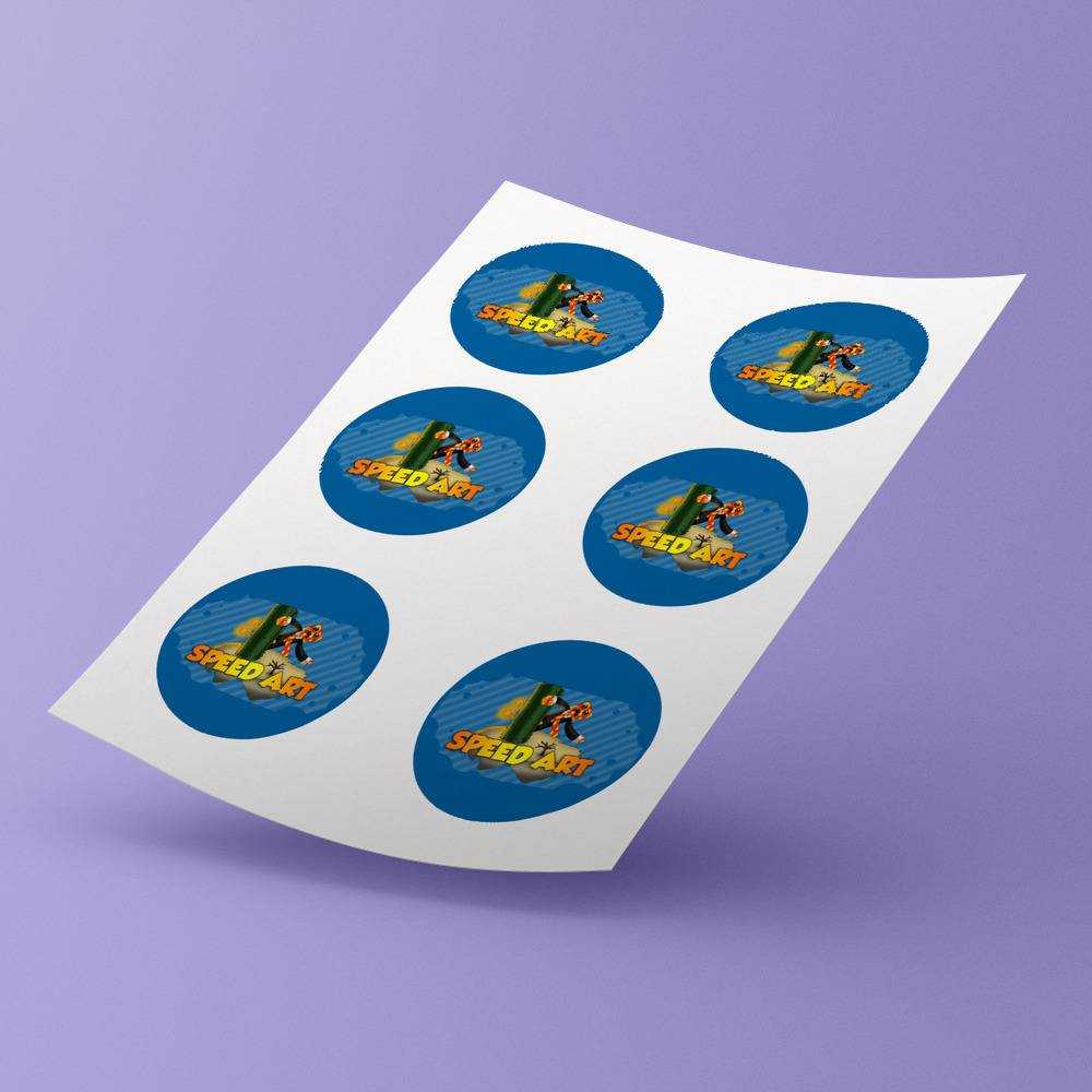 Prestonplayz Round Stickers Speed Art Decorative Stickers
