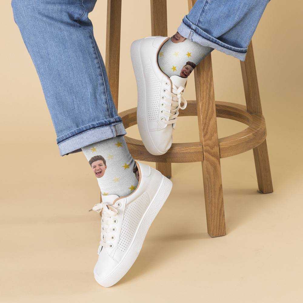 Prestonplayz Socks Custom Photo Socks Little Star Socks White