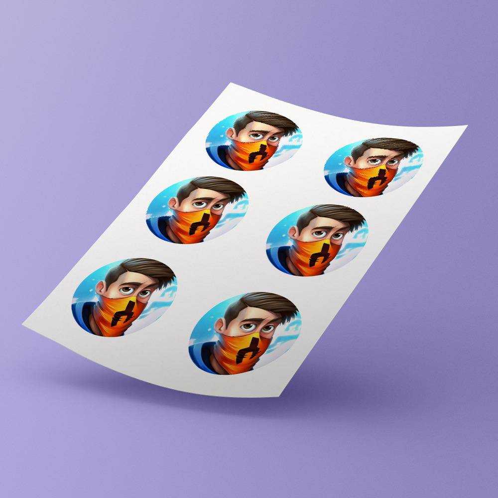 Prestonplayz Round Stickers Vlogger Decorative Stickers