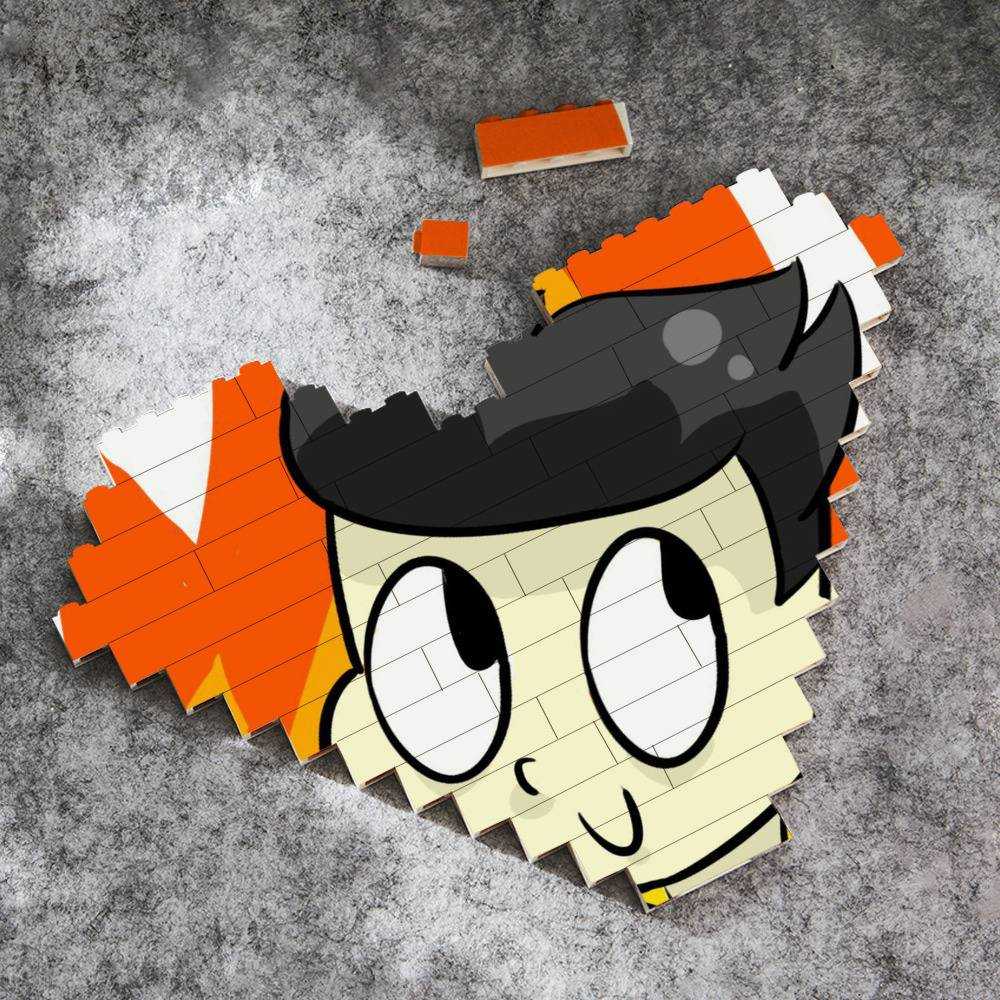 Prestonplayz Merch Heart Shape Building Blocks Gift for Fans TBNRFrags Building Blocks