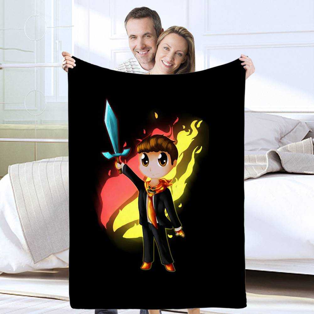 Prestonplayz Blanket Fire Logo in Minecraft Blanket