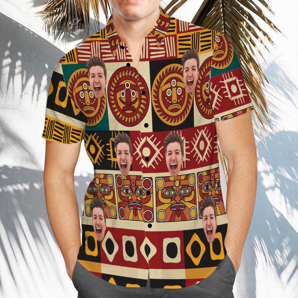 Prestonplayz Hawaiian Shirt Custom Photo Hawaiian Shirt Retro Patterns Hawaiian Shirt