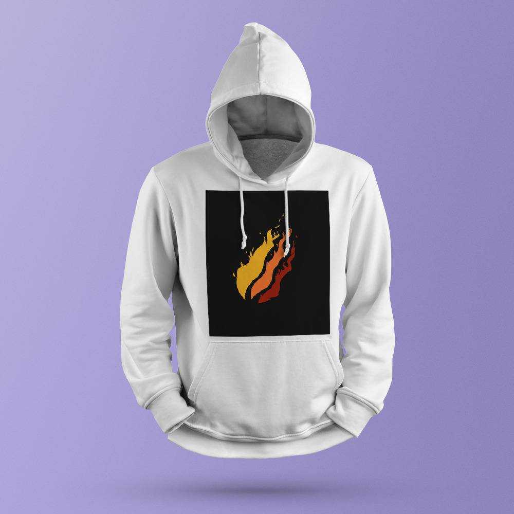 Prestonsstylez white fire hoodie best sale