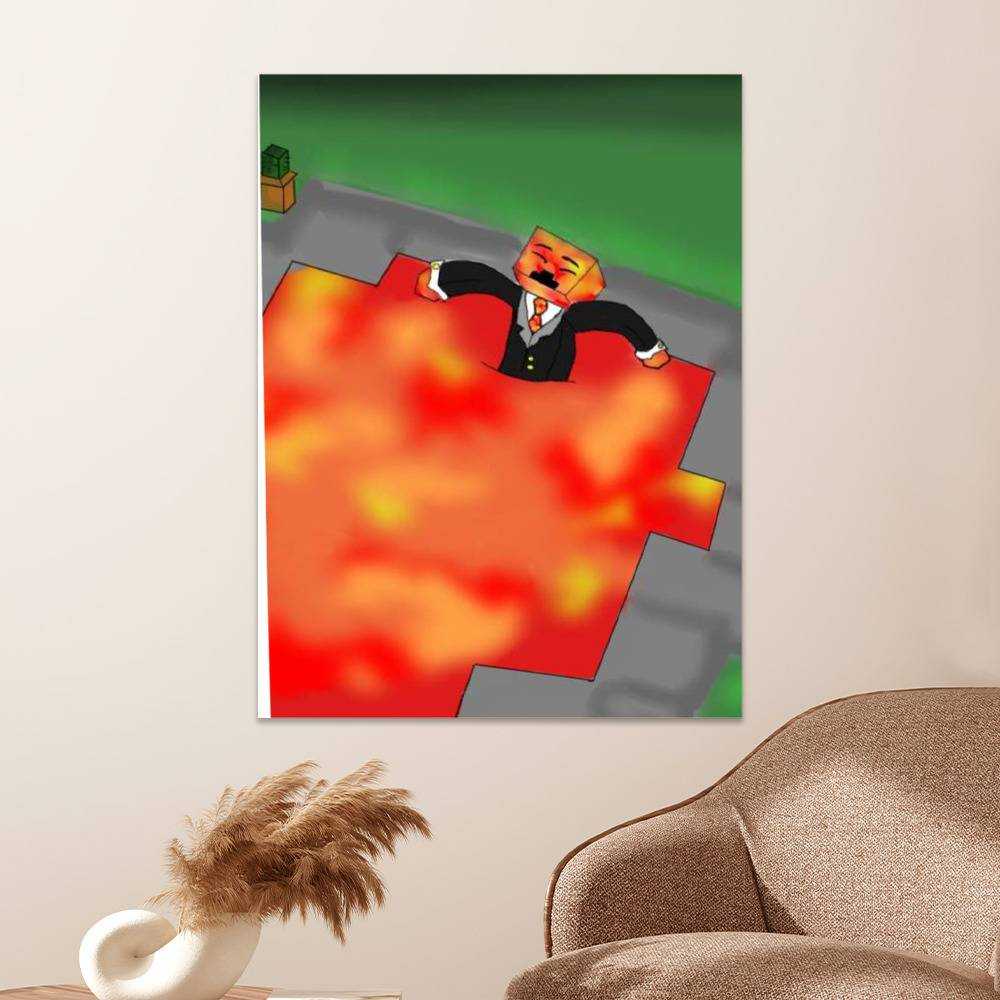 Prestonplayz Poster Bathing in the Pool Poster Wall Art Sticky Poster