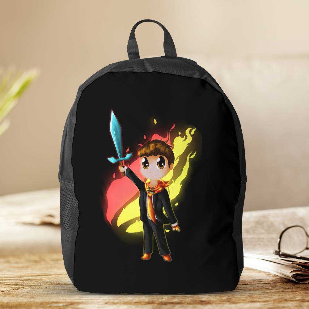 Prestonplayz Backpacks Fire Logo in Minecraft Backpacks