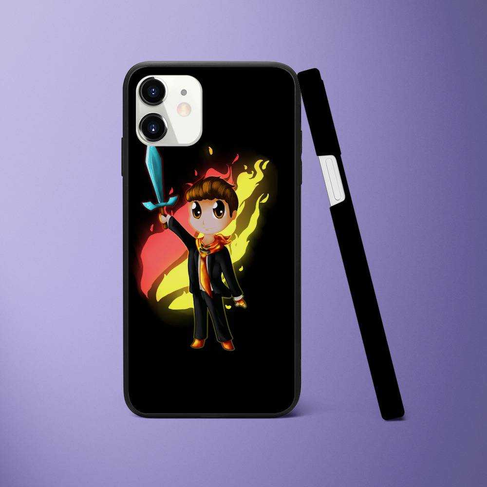 Prestonplayz Phone Case Fire Logo in Minecraft Phone Case