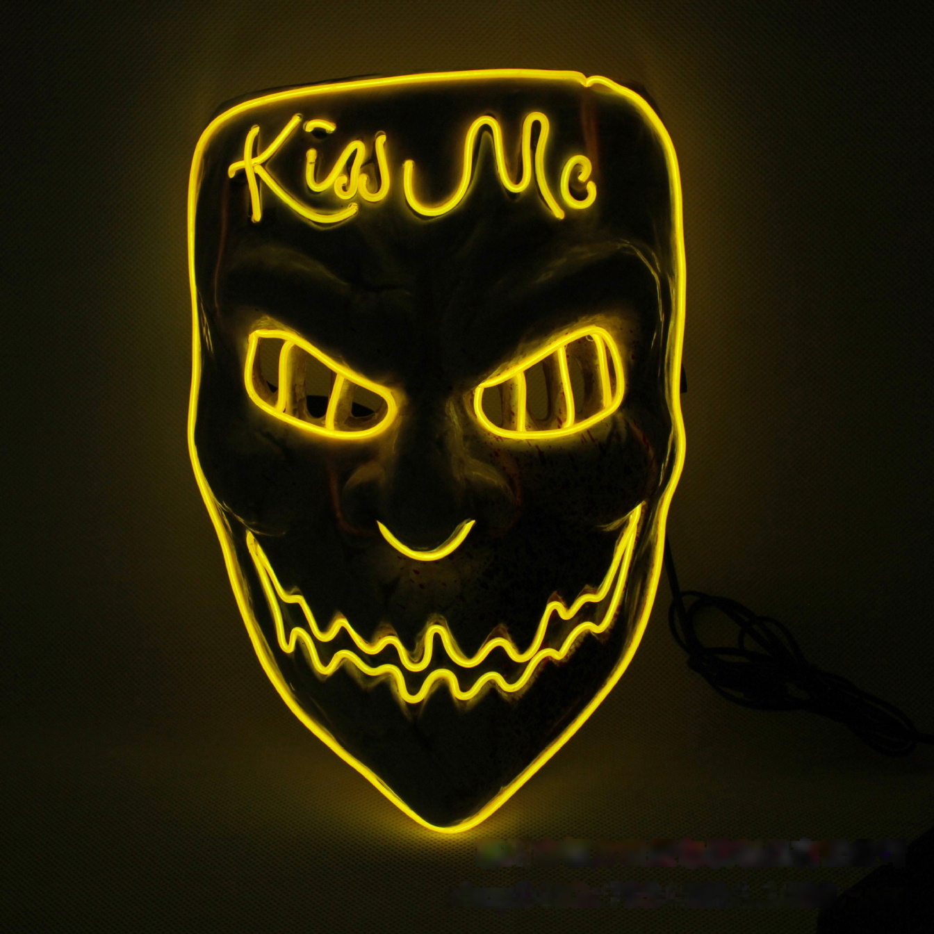 Led Luminous The Purge Kiss Me Mask Pp Full Face Mask Costume Play