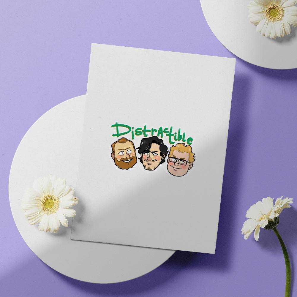 Distractible Greeting Card Distractible Podcast Greeting Card