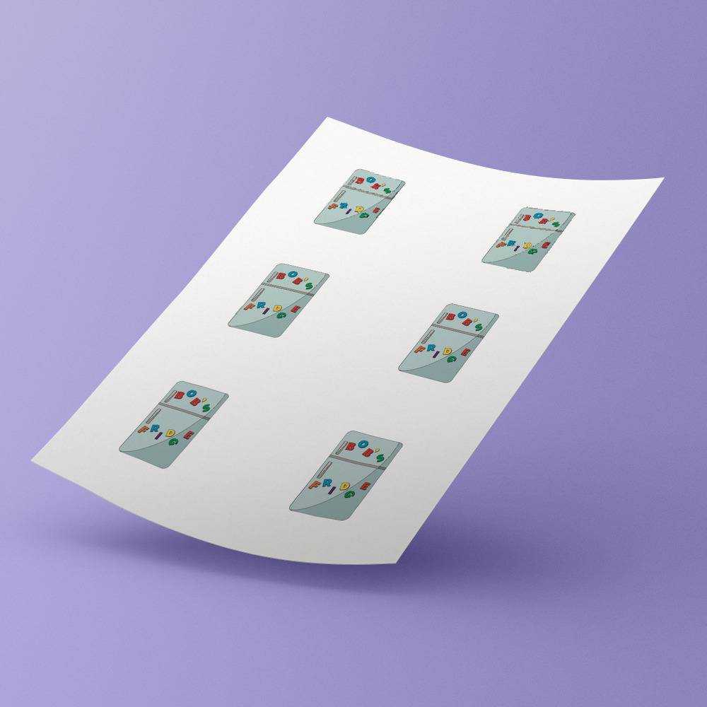 Distractible Round Stickers Bob's Fridge Picture Decorative Stickers