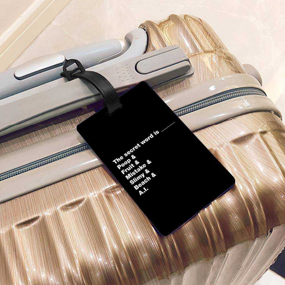 Distractible Luggage Tag Secret Word Luggage Tag