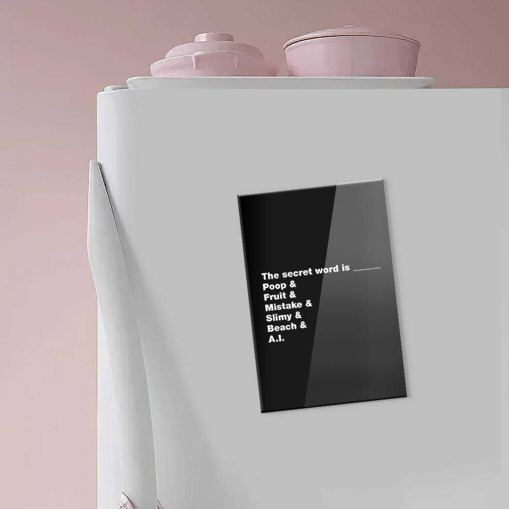Distractible Fridge Magnet Secret Word Fridge Magnet