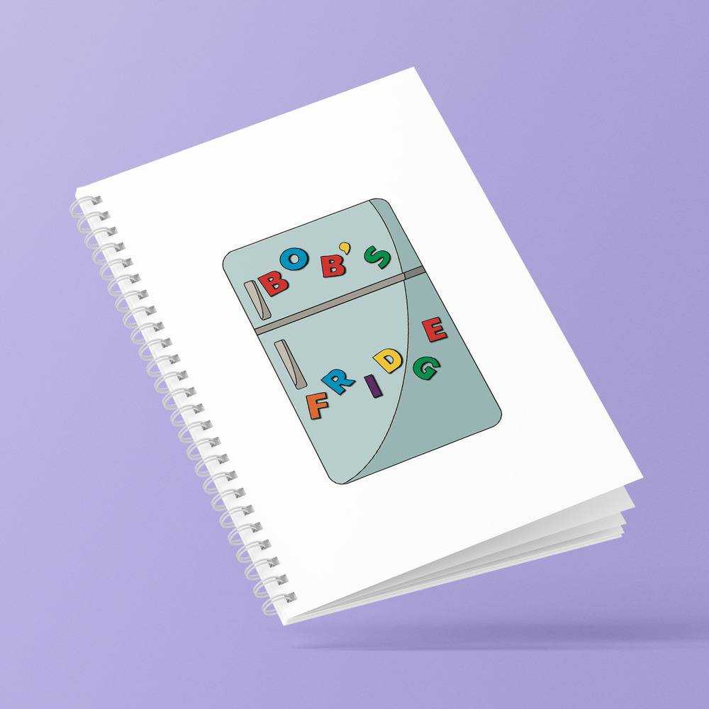Distractible Spiral Bound Notebook Journal Diary Bob's Fridge Picture Notebook