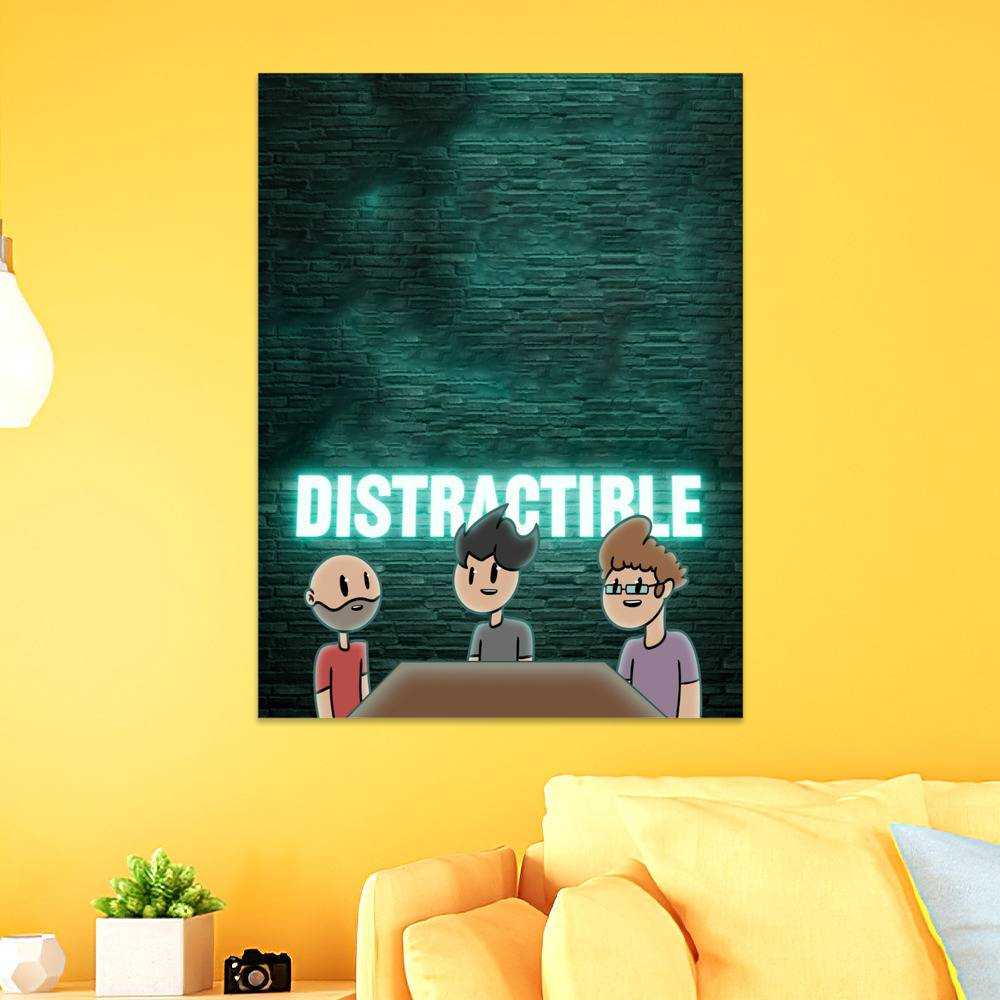 Distractible Poster Markiplier Distractible Podcast Poster Wall Art Sticky Poster