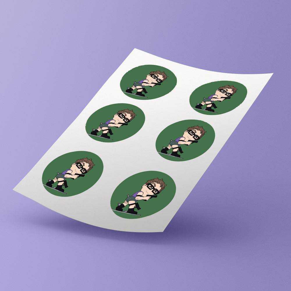Distractible Round Stickers Distractible Bob Decorative Stickers