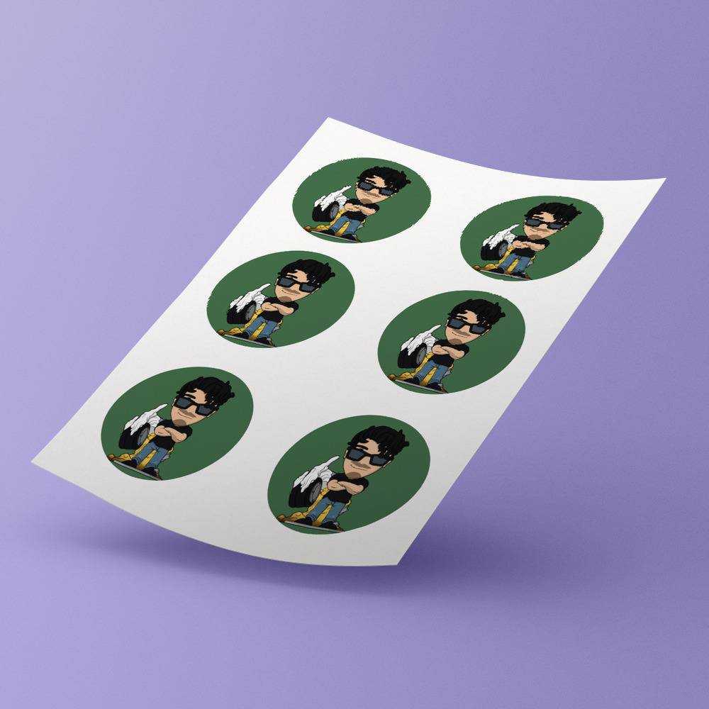 Distractible Round Stickers Distractible Markiplier Decorative Stickers