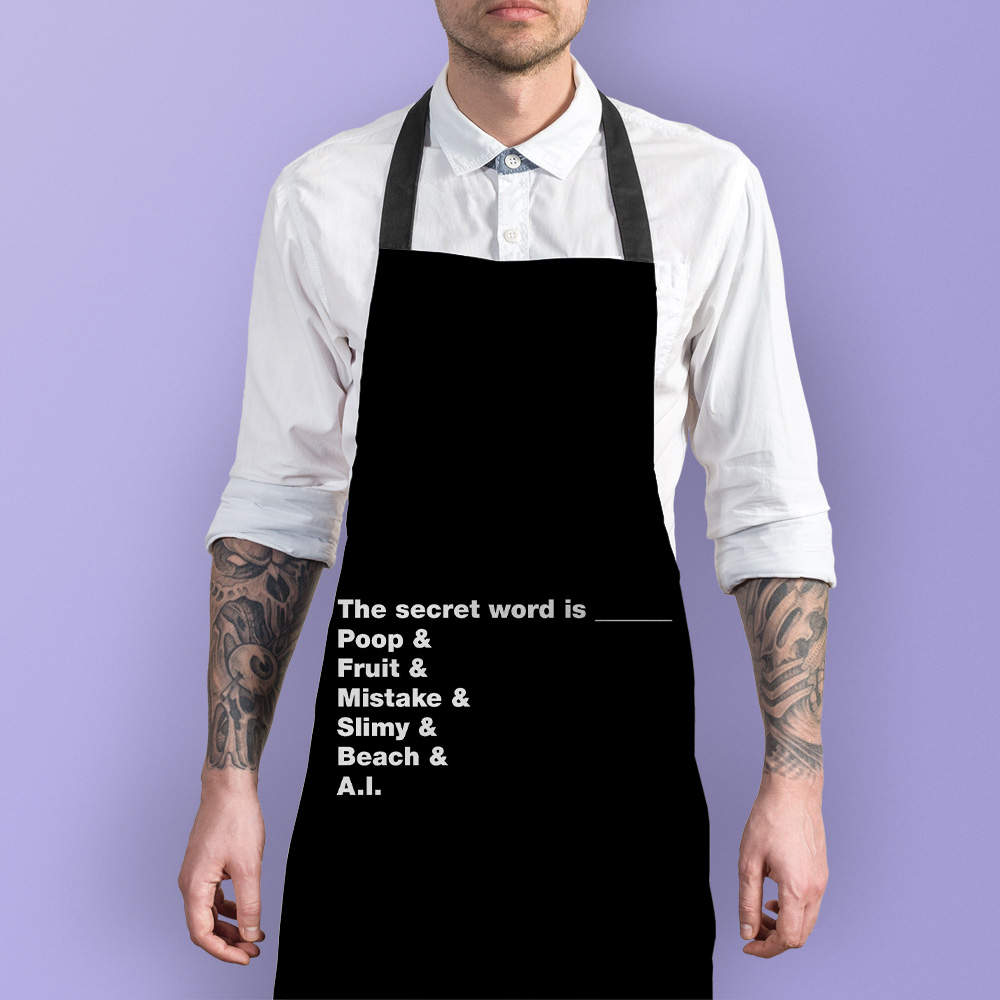 Distractible Apron Secret Word Apron