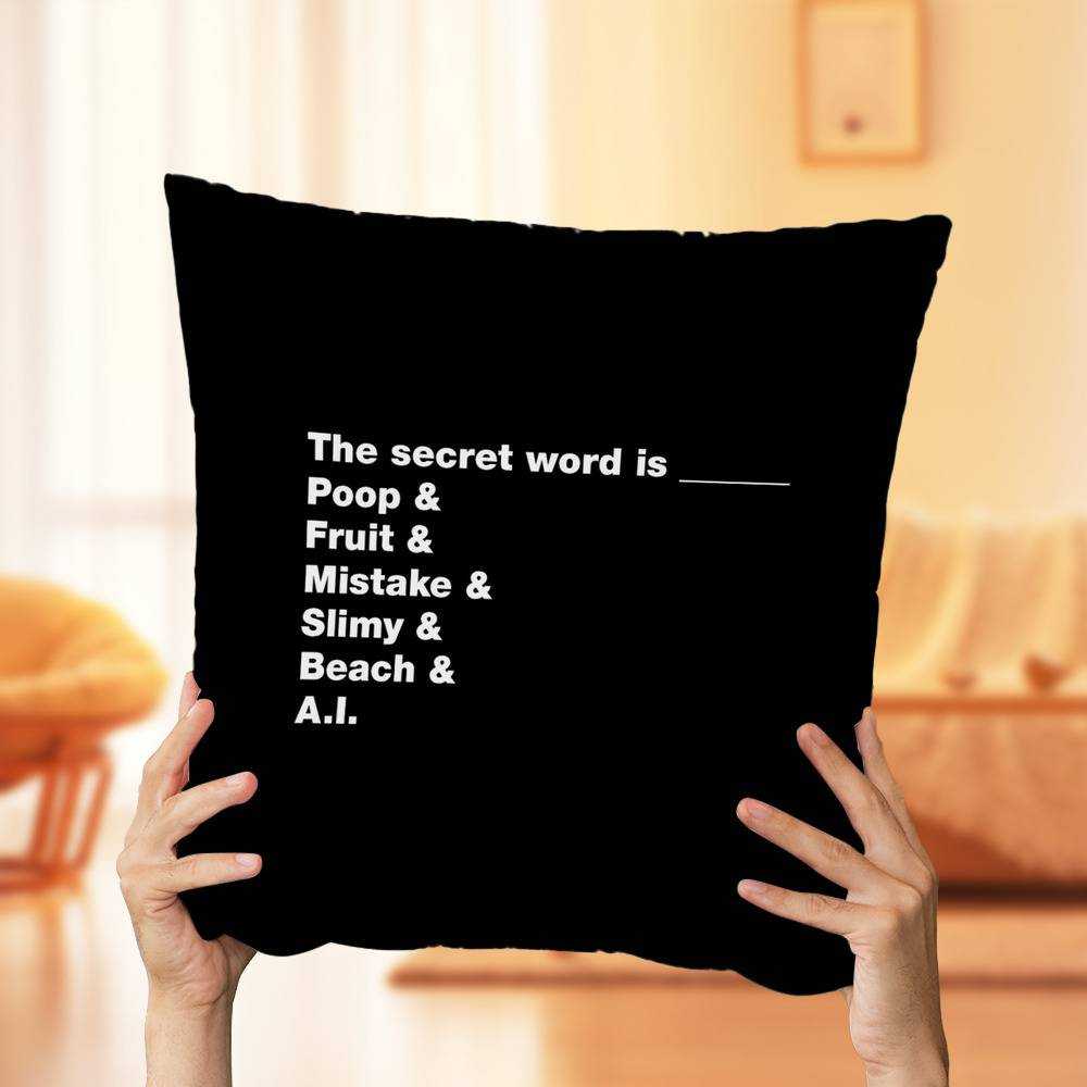 Distractible Pillow Secret Word Pillow