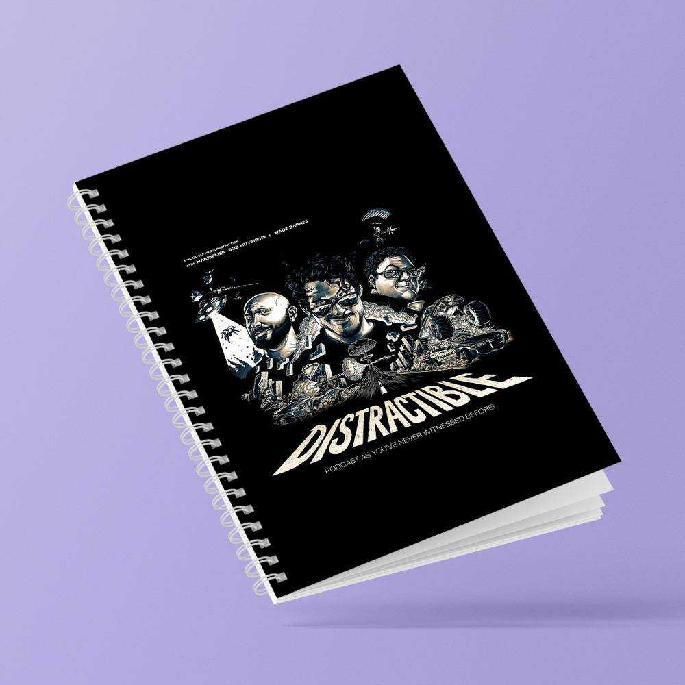 Distractible Spiral Bound Notebook Journal Diary The Distractible Podcast Notebook