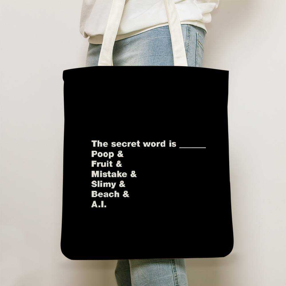 Distractible Totebag Secret Word Totebag