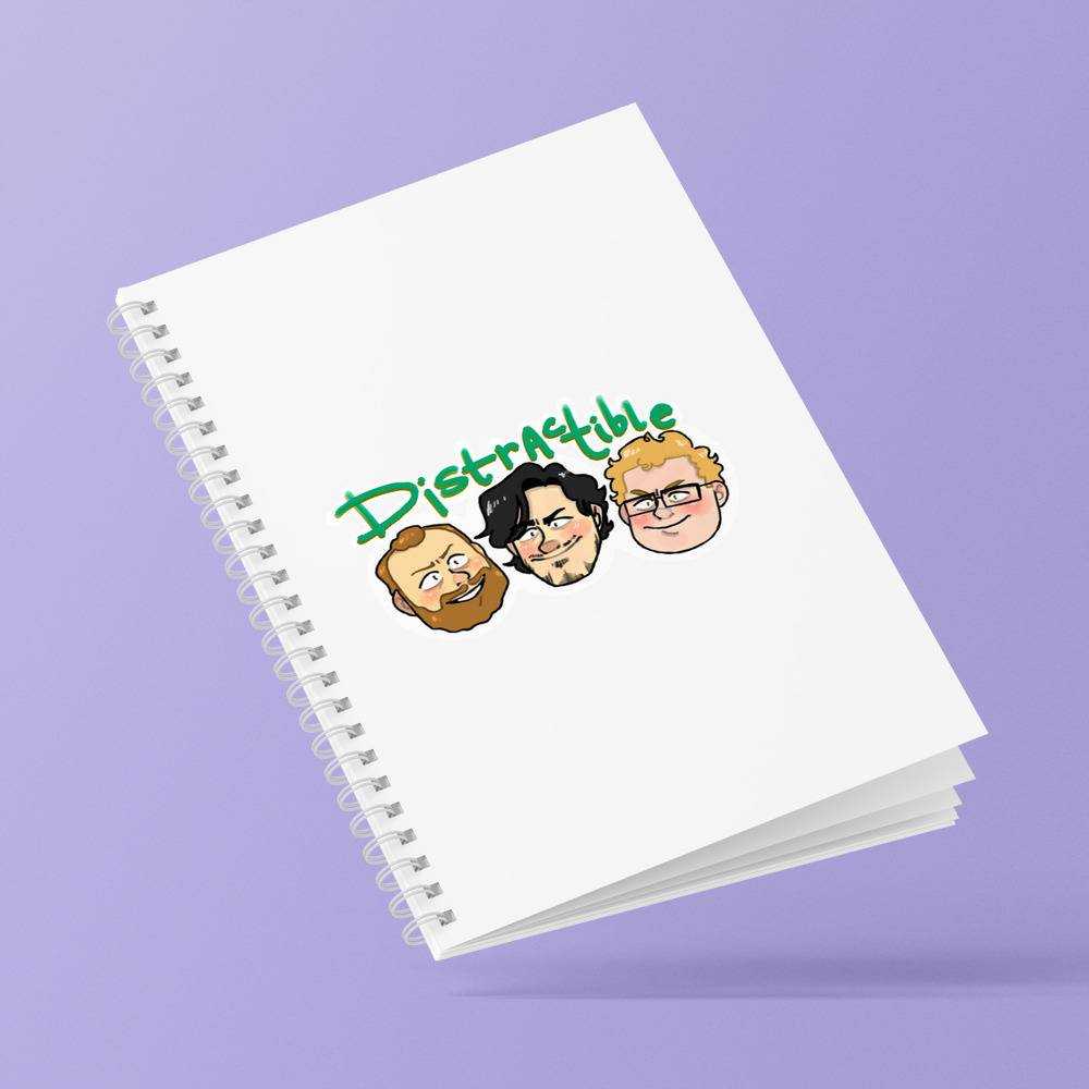 Distractible Spiral Bound Notebook Journal Diary Distractible Podcast Notebook