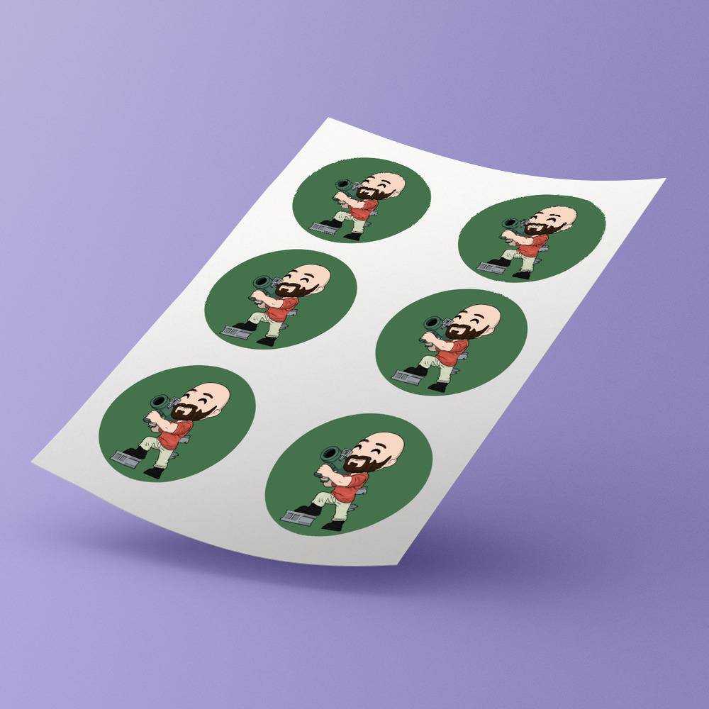 Distractible Round Stickers Distractible Wade Decorative Stickers