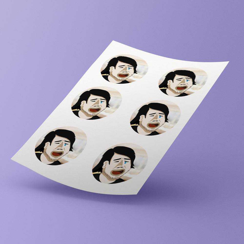 Distractible Round Stickers Distractible Parachuting Clowns Decorative Stickers