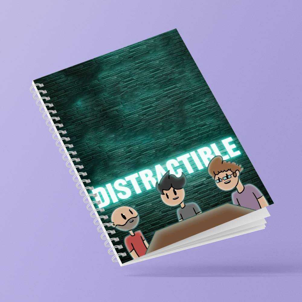 Distractible Spiral Bound Notebook Journal Diary Markiplier Distractible Podcast Notebook